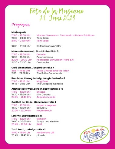 Fête de la Musique 21. Juni 2025 - 1