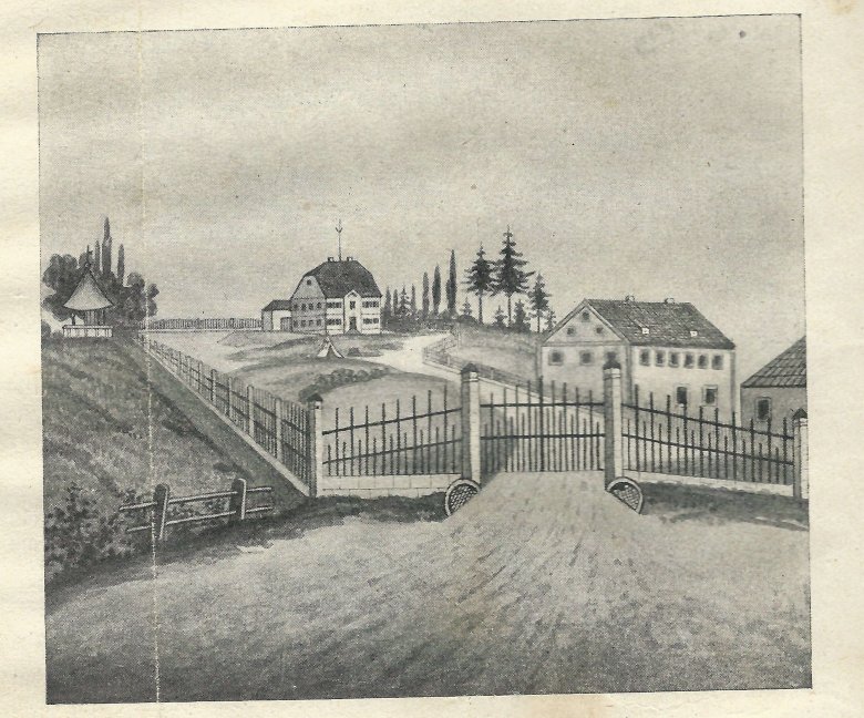 Schloss Rinnenthal, Zeichnung aus dem Eurasburger Heimatbuch